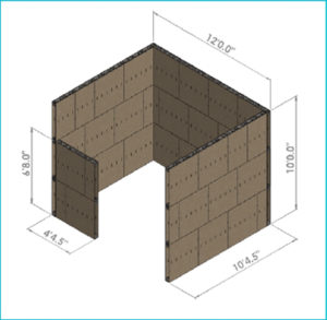 standalone office room dimensions